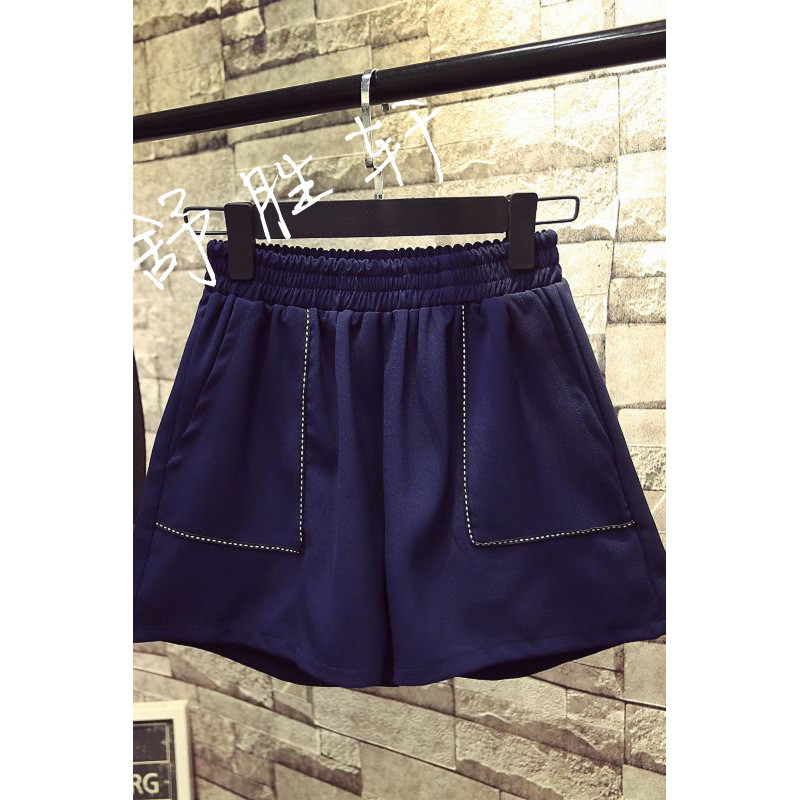 大码雪纺短裤女高腰200斤胖妹妹显瘦夏季胖m