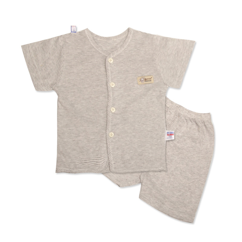 【康贝方】 婴儿内衣新生儿衣服 短袖短裤套装 男女宝宝夏季套装#9090-b 80#（适合身高76cm-83cm） 9122灰色