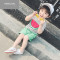 可莉允时尚品牌儿童夏装男童套装女童短袖T恤短裤套装婴幼儿1234岁宝宝两件套潮 80cm 黄色香蕉