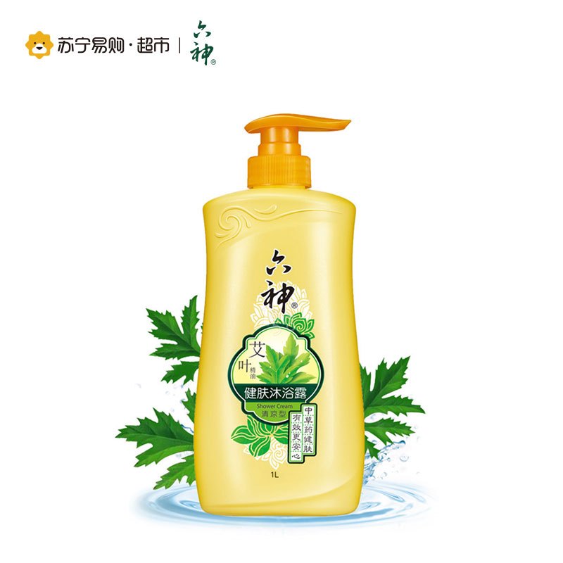 六神 艾叶健肤沐浴露 清凉型 1L