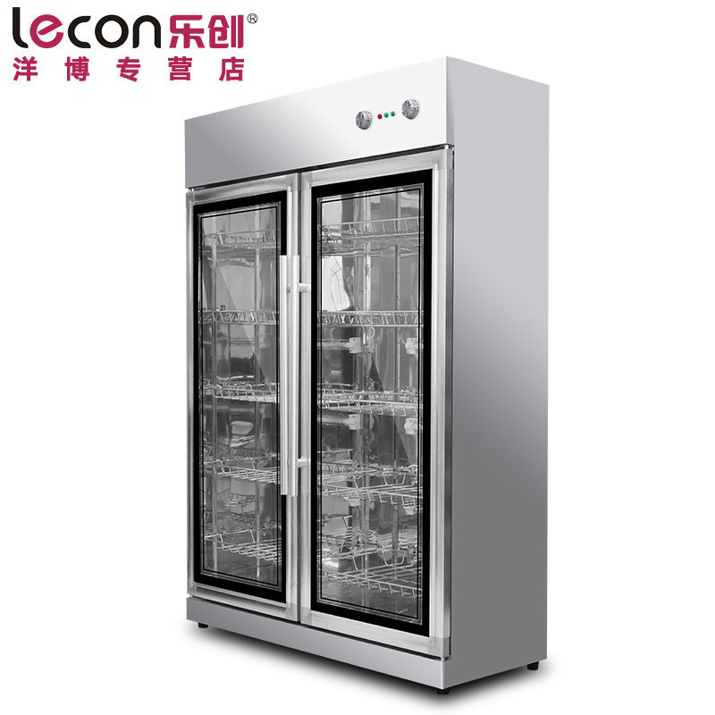 lecon/乐创洋博 双门 餐具消毒柜 立式配餐 商用消毒碗柜 大容量保洁柜 酒店食堂 公司大饭堂