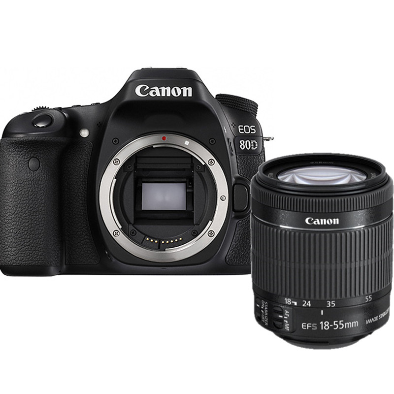佳能(Canon) EOS 80D（18-55mm STM） 数码单反相机 单镜头套装 约2420万像素