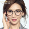 海伦凯勒2017年新款近视眼镜女 情侣眼镜框 复古圆框H9181 优雅女人 魅惑紫C4