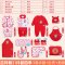 适用于0-1岁小孩子2017新品夏季新款婴儿衣服夏季新生儿礼盒套装0-3月6春秋初刚出生宝宝满月用品 59cm(59cm（适合0-3个月）) 吉祥猴【保暖款】3套衣服+肚兜+抱被+用品21件套装