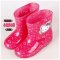 2017新品夏季儿童雨鞋卡通水晶防滑加绒两用雨靴小童大童幼儿园胶鞋男女童水鞋简约小清新多款多色可选 白雪公主低筒绒套皮口 低筒25码内长16CM