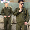 Mtiny纯棉工作服套装男夏秋季电焊作训服汽修劳保服长袖工程服工装上衣 175单上衣 夏半袖