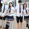 Mtiny毕业照服装学生装高中毕业季班服学院风高三大学生校服套装白衬衫_4_6_9 XL 男衬衣短袖纯白
