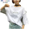 Mtiny原宿风短袖女学生 夏装韩国bf宽松大码韩版潮夏季半袖T恤女上衣服 L 灰色优质棉
