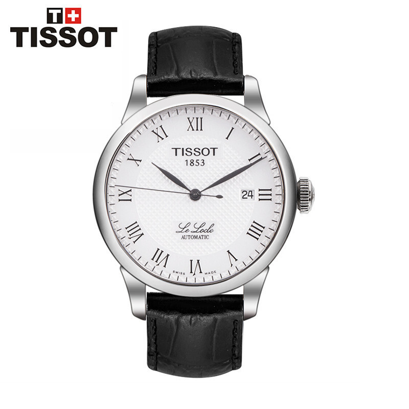 天梭(TISSOT)手表力洛克系列机械情侣表男女表动能80T006.407.11.053. T41.1.423.33