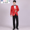 Mtiny男士礼服韩版新款演出服男装亮片西服套装合唱司仪主持人歌手服装 需要裤子腰封加25元 银色上衣