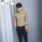 Mtiny韩国夏装简约时尚针织冰丝短袖T恤男翻领 韩版修身polo衫男短袖 M 蓝色