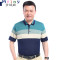 Mtiny夏季冰丝短袖T恤男中年翻领条纹polo爸爸装针织衫老年人半袖上衣 XXXL D2-31绿色