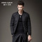 迪尔马奇冬装棉衣男修身短款外套男士休闲棒球领棉服M12622 XXXL 黑色