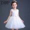 ZARP2017夏新款女童连衣裙六一儿童节钢琴演出礼服舞蹈表演红色公主裙 130CM 香槟色