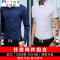 Mtiny2件装】夏季男士衬衫男短袖修身青年白寸衫商务休闲薄款长袖衬衣 XL 3366浅蓝短袖+3004深蓝短袖
