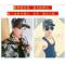 新款上市】军帽男女鸭舌水兵舞迷彩帽子春夏季户外特种兵战狼保安男款平顶帽 白色侧边五星