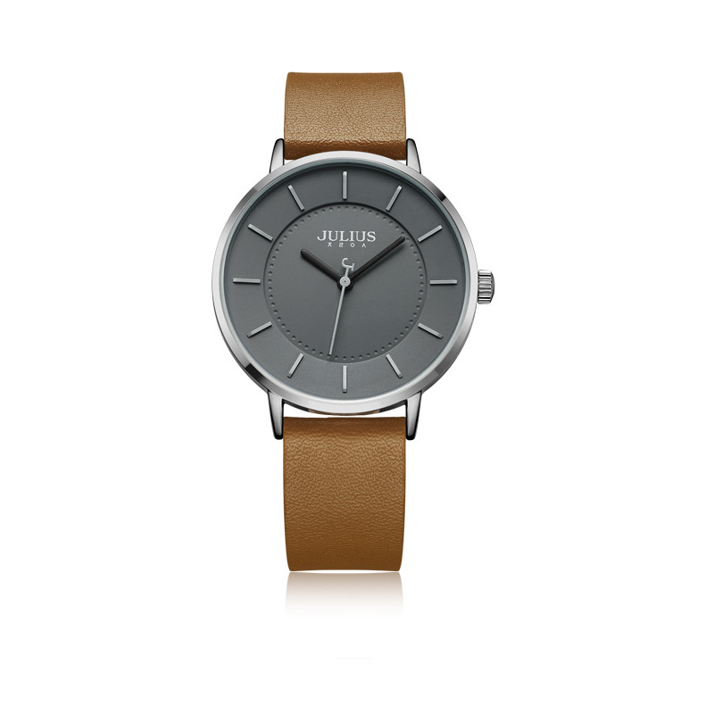 聚利时旗舰店新品时尚潮流大表盘防水皮带女表男表中性表JA-998