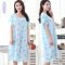 大码孕妇睡裙宽松大码睡裙女胖mm200斤夏短袖睡衣家居服当季新品简约休闲妈咪居家衣服多色可选睡衣 均码90-190斤胖瘦孕妇首选 银色小雨伞粉