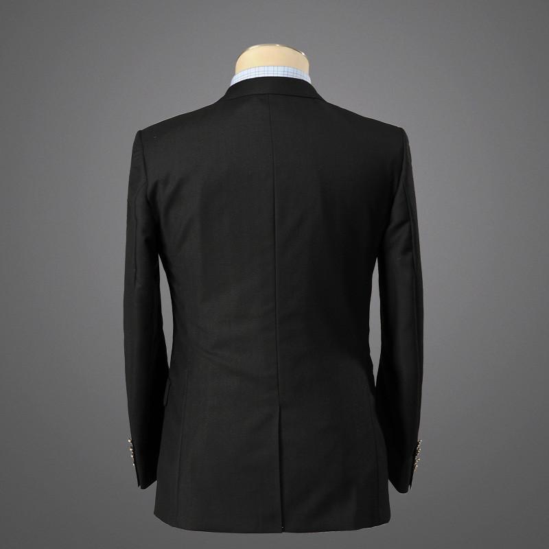 美尔雅(MAILYARD)西服套装羊毛男式商务西服男士正装一扣黑色西装套226