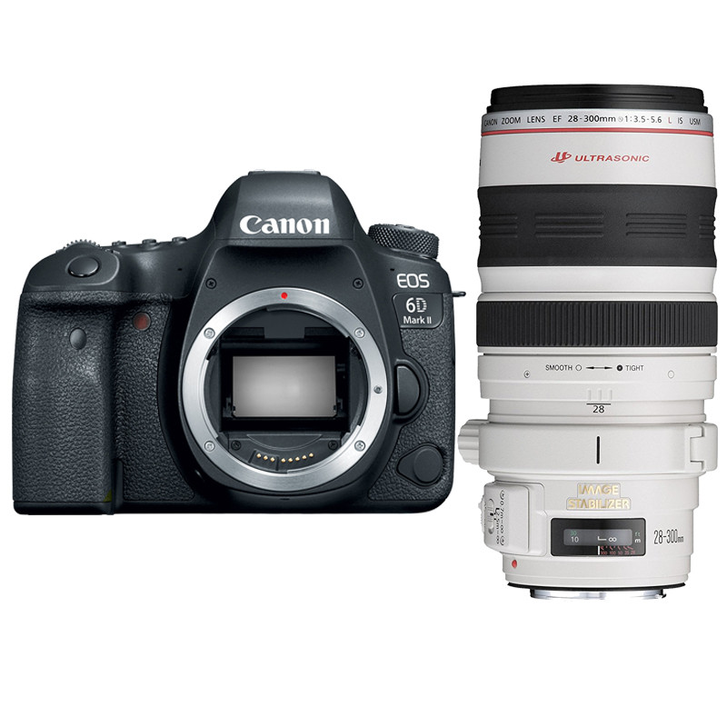 佳能(Canon) EOS 6D2（28-300mm IS USM） 数码单反相机 单镜头套装 约2620万像素