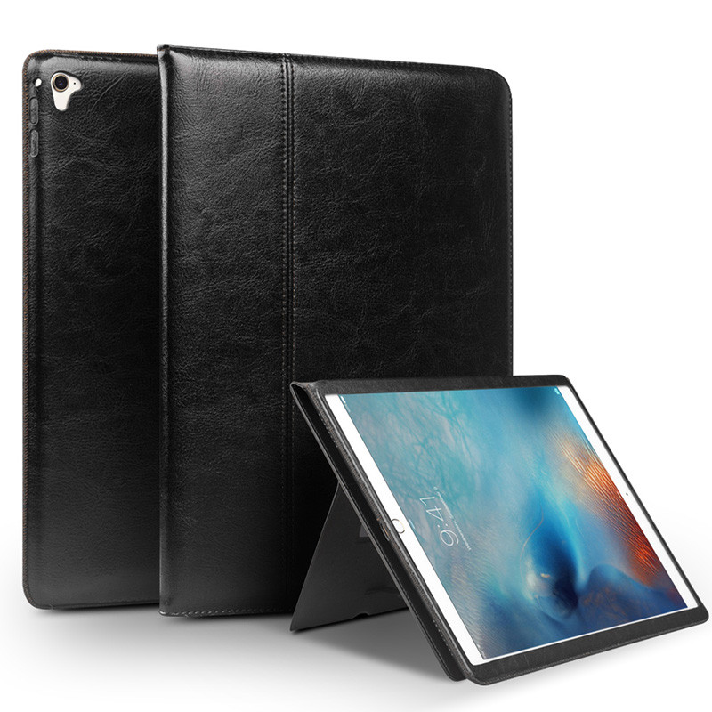 洽利 ipad pro12.9/9.7保护套 新ipad9.7英寸/air2升级版经典黑