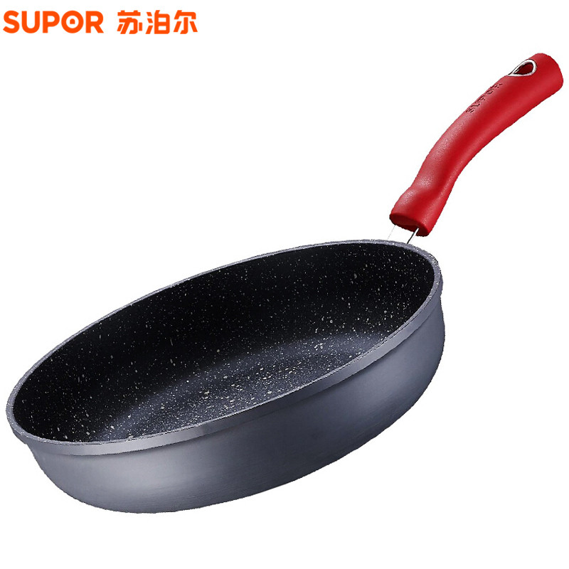 苏泊尔（SUPOR） 星星石健康不粘煎炒锅 煎锅不挑灶明火电磁炉通用 28cm口径