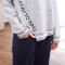 茵珠麗YinZhuli 春秋季新款韩版纯棉时尚休闲长袖情侣服家居服套装 春秋天全棉可外穿男女士睡衣套装9318 女款M码 1号款