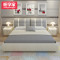 恒享家 床 BCM8 1.5m【升级版】实木框架单床+床头柜*2+山羊绒两面用床垫