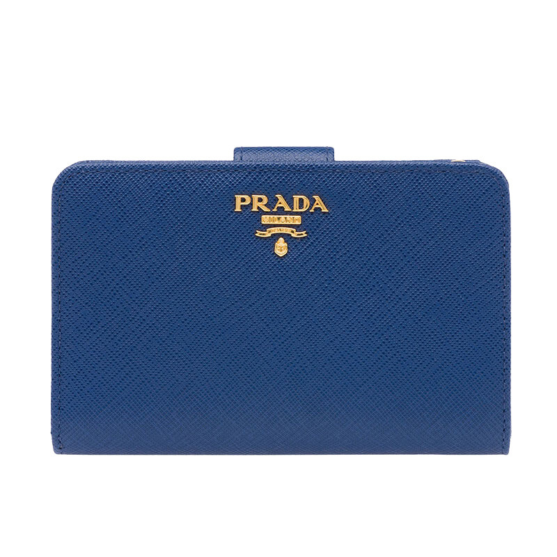 PRADA 普拉达 女士牛皮中长款钱包 1ML225 QWA F0002 蓝色