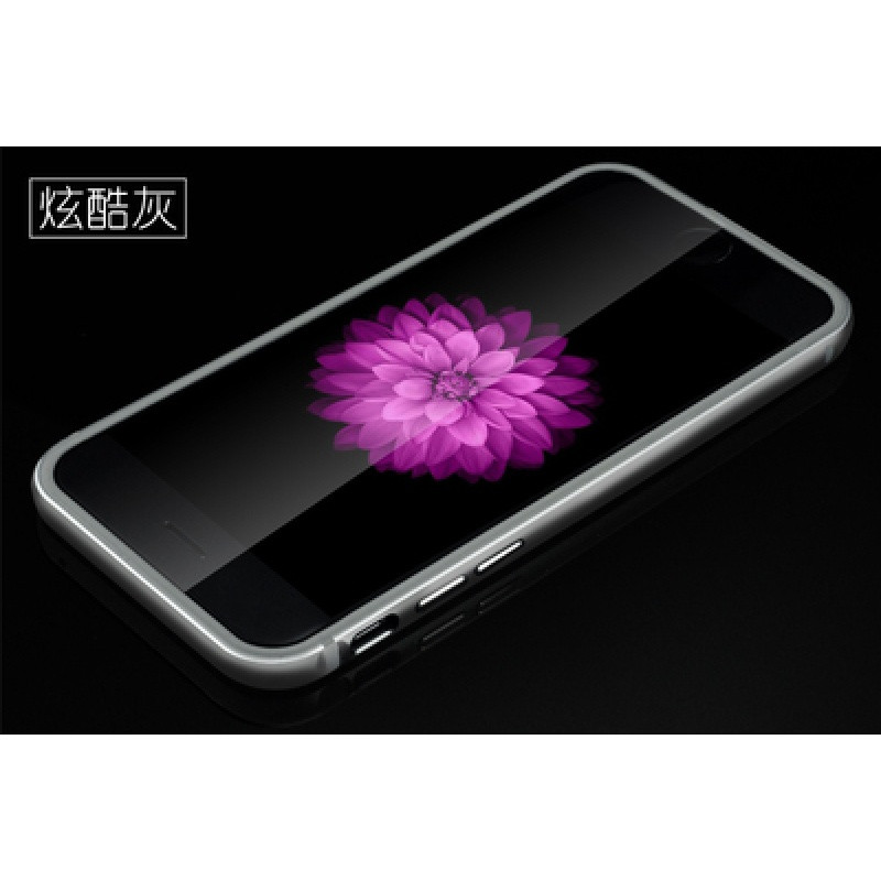 2017款phone6s手机壳红色苹果7plus金属硅胶边框6p超薄防摔保护套5s黑se 6p/6sp-5.5寸/炫酷灰