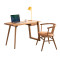 龙森家具 白蜡木电脑桌全实木书桌 北欧实木电脑桌 书房家具 书桌（胡桃色）+书椅