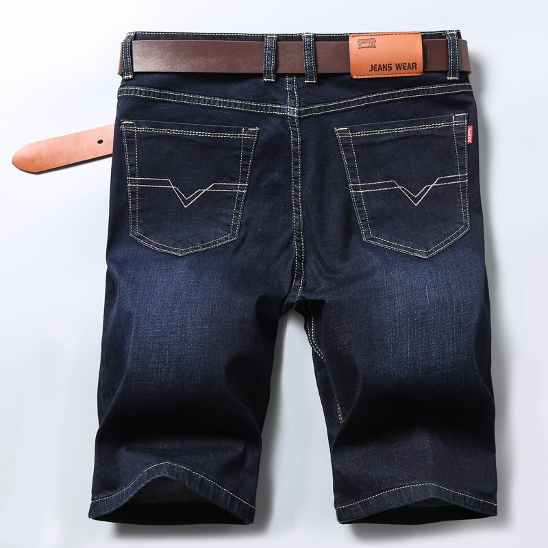 2017男士直筒修身牛仔短裤夏季薄款五分裤-1 42大码106cm 【五分】1005黑色