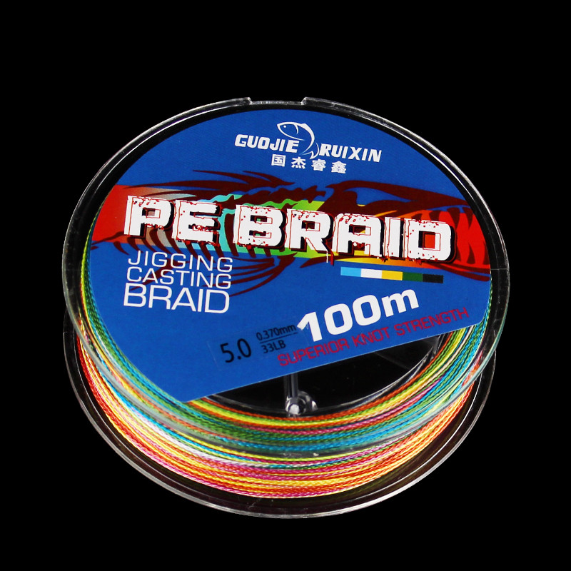 国杰睿鑫 大力马鱼线pe线4编主线子线100米路亚线