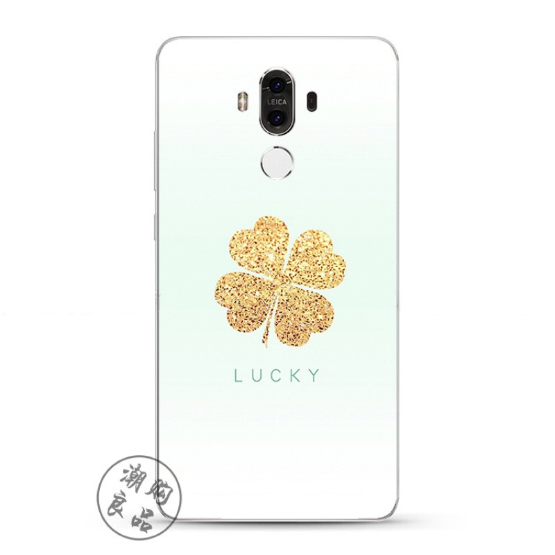 2017款华为mate9pro/8/7/nova青春版手机壳硅胶透明女款韩国简约一片叶 华为NOVA青春版-一片金叶