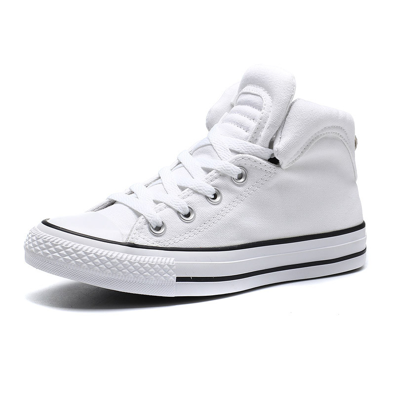 CONVERSE匡威女鞋帆布鞋All Star Brookline高帮休闲运动鞋557954 白色 37.5码
