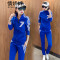 情娇婷2017韩版秋季新款韩版学生休闲大码运动服套装修身显瘦1504259002604 L 蓝色