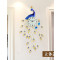久久达孔雀3D树脂钟表挂钟客厅现代简约大气创意家用欧式个性艺术装饰静音时钟 JT1769（56*115CM） JT1806（45*97CM）