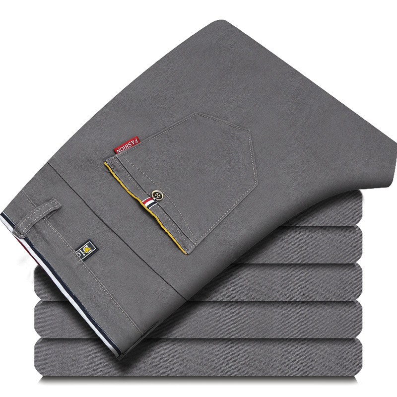 男士弹力直筒休闲裤 请选择尺码： 【薄款】805蓝色