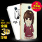 酷派5360手机壳卡通薄Coolpad5360保护套5360金属边框背盖电信4G2017 美甲羞花+送高清膜9件套