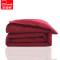 北极绒(Bejirog)家纺 纯棉简约被套单件床上用品双人2.0米床品全棉被罩学生其他1.8m床上用品 紫红 160×210cm