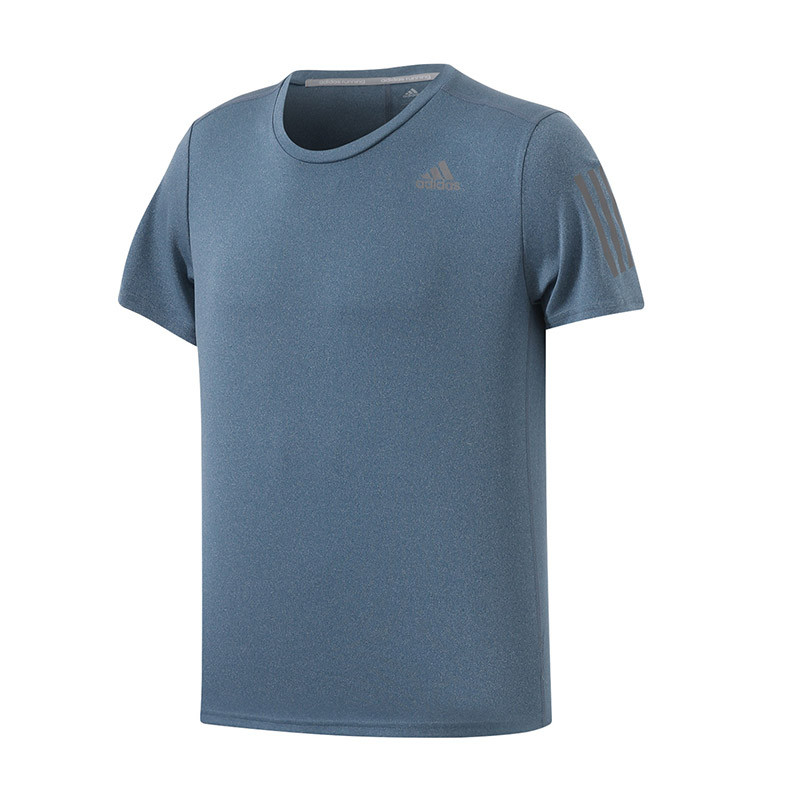 adidas阿迪达斯男子短袖T恤2017年新款跑步运动服BP7961 L 蓝色
