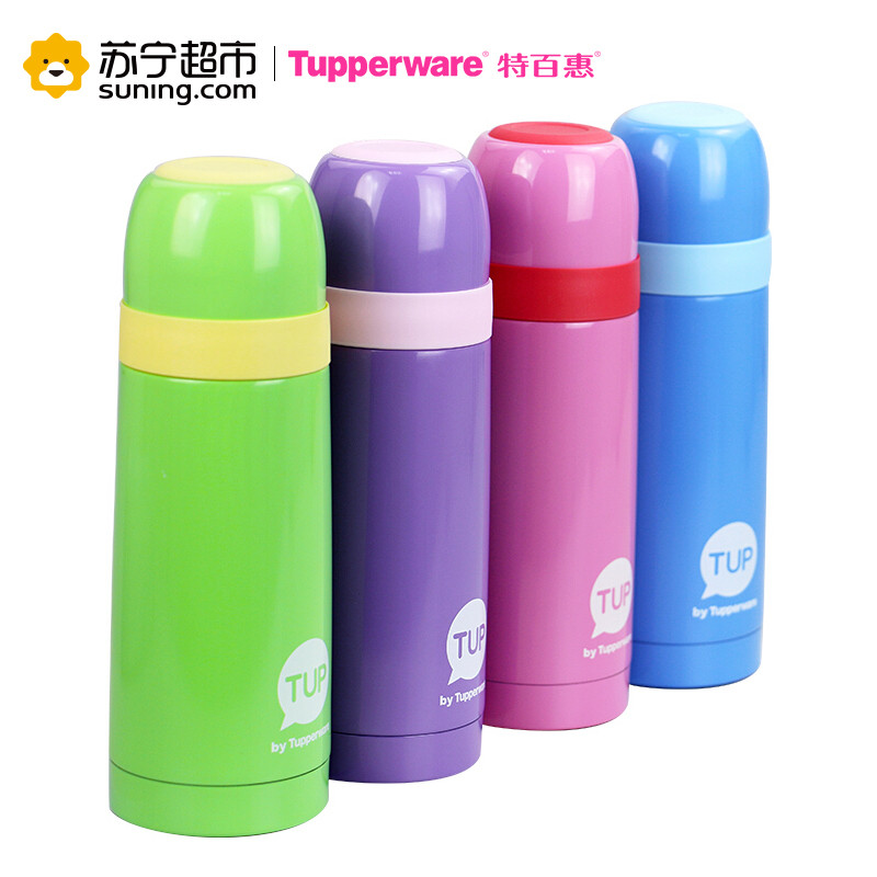 特百惠（Tupperware）不锈钢真空保温杯便携男女士水杯 350ML红色