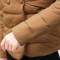 歌诺瑞丝2017冬季女装新款韩版百搭修身加厚翻领短款羽绒棉服外套女6808 M 驼色