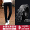 bw9新款2条装】秋季男士休闲裤男弹力韩版修身小脚裤男裤夏季长裤子男潮 34 8008黑色送米字腰带