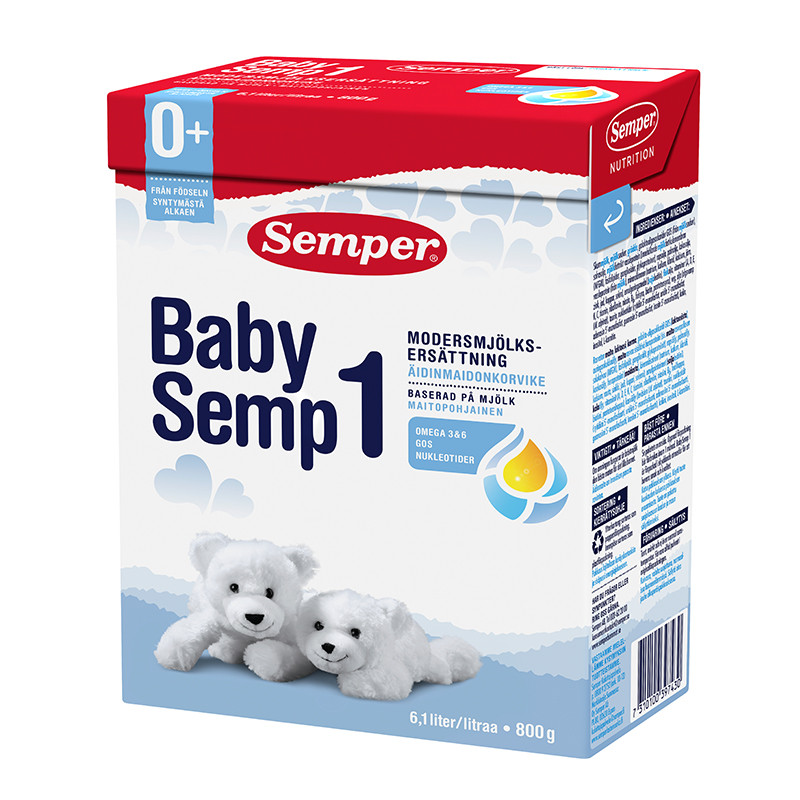 瑞典原装进口semper森宝新生儿配方奶粉1段800g 0-6个月森宝奶粉1段
