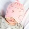 帽子春秋冬韩版婴儿帽子0-3-6-12个月宝宝胎帽幼儿帽男女童当季新品可爱卡通简约小清新多款多色可选 B款粉色单帽 0-12个月头围（40-46
