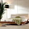 北欧板式实木床高箱储物床卧室家具双人床套装组合A008 1.5米排骨架+2床头柜