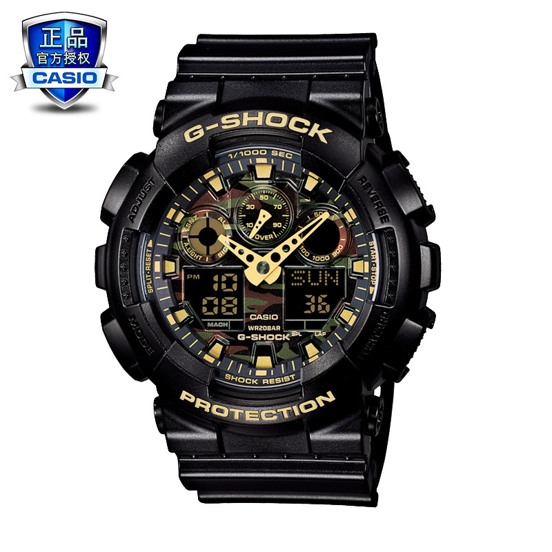 梦想如金卡西欧手表男 g-shock黑金GA-110GB运动手表gshock男表 GA-100CF-1A9