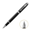 派克PARKER 钢笔 IM纯黑丽雅白夹墨水笔 学生商务办公文具用品 可吸墨可替换墨囊 书写0.5mm金属不锈钢F笔尖