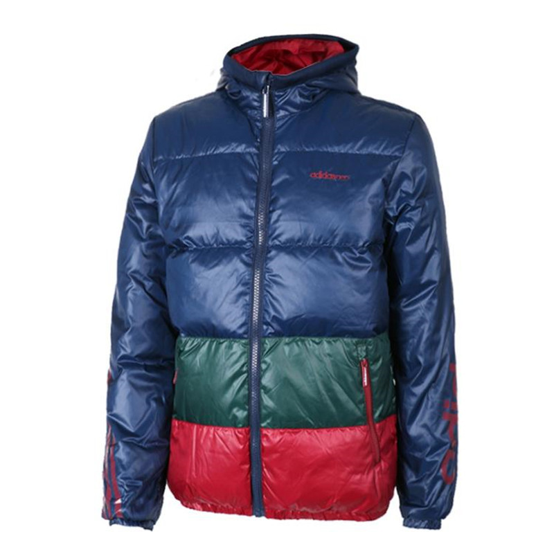 Adidas/阿迪达斯 男装 舒适保暖夹克连帽时尚百搭羽绒服|AY9929 M(175/96A) AY9929